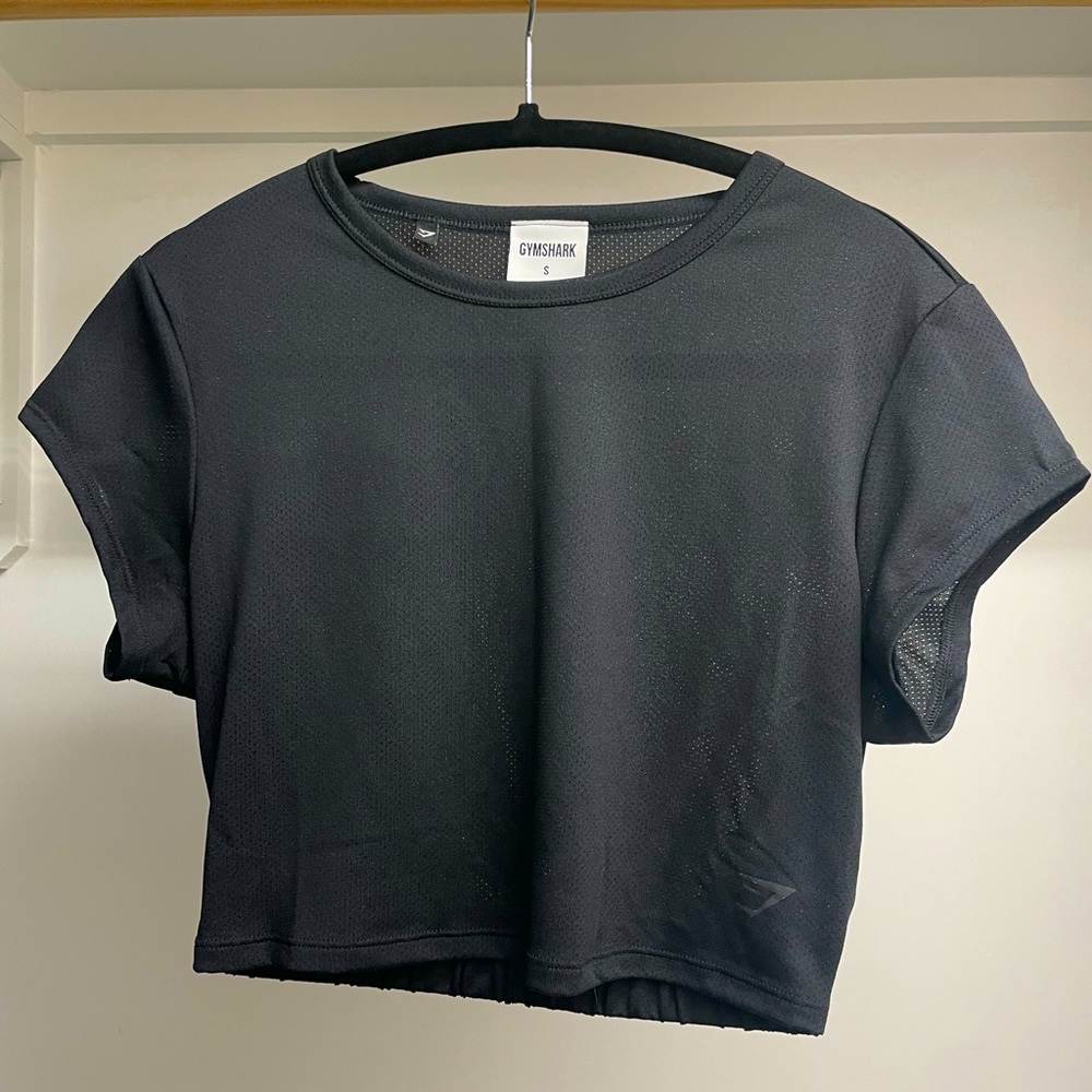GYMSHARK Cropped Mesh Tee S